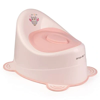 Immagine di BABYLON Vasino per bambini con coperchio Snail anti scivolo wc, colore: rosa
