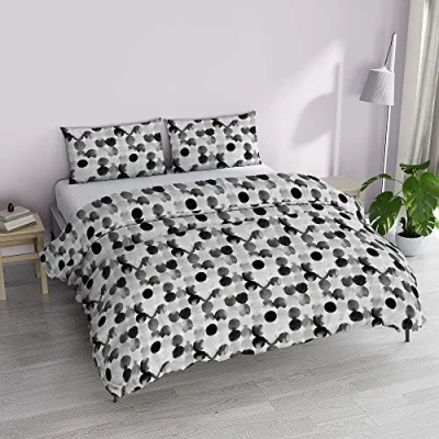 Immagine di Italian Bed Linen MB Home Basic Parure Copripiumino “Dafne, Microfibra, Byblos, Matrimoniale