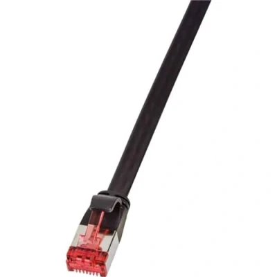 Immagine di LogiLink CF2033S RJ45 cavo di rete, patch CAT 6 U/FTP 1.00 m Nero contatti connettore dorati 1 pz.