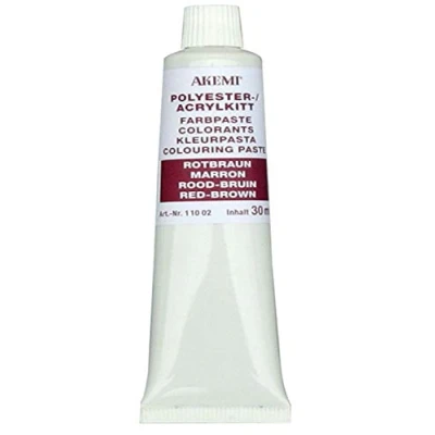 Immagine di Akemi Pasta colorata, rosso marrone 11266, per colorare stucco marmo, e regolare il colore del mastice (rosso marrone)