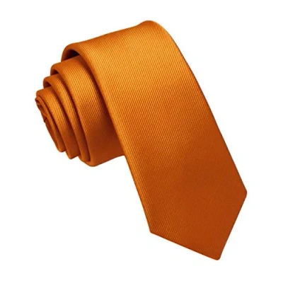 Immagine di JEMYGINS Cravatta Uomo Arancione in Seta Multicolore Sottile 6CM