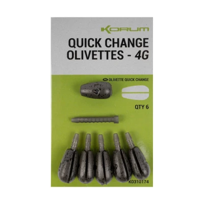 Immagine di Korum Quick Change Olivettes 5g Piombi inline
