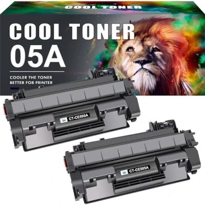 Immagine di Cool toner 2 cartucce di ricambio per HP 05A CE505A 05X CE505X LaserJet P2030 P2035 P2035N P2050 P2055 P2055D P2055DN P2055X Nero