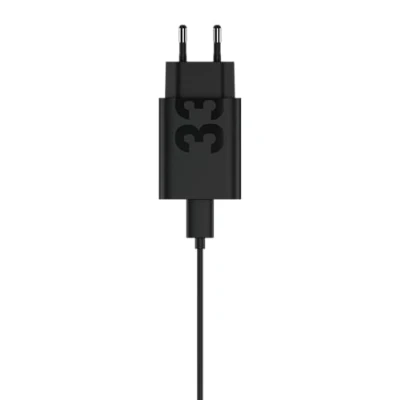 Immagine di Motorola Caricabatterie Turbo Power 33W, caricatore universale USB Type C ultra veloce, cavo incluso, originale Charger, nero opaco