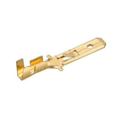 Immagine di Heschen, terminali a crimpare picchetto maschio, 4,8 mm, non isolati, 100 pezzi