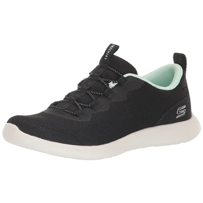 Immagine di Skechers Foam, Schiuma di Vapore Lite Donna, Black Mesh/White Trim, 38.5 EU