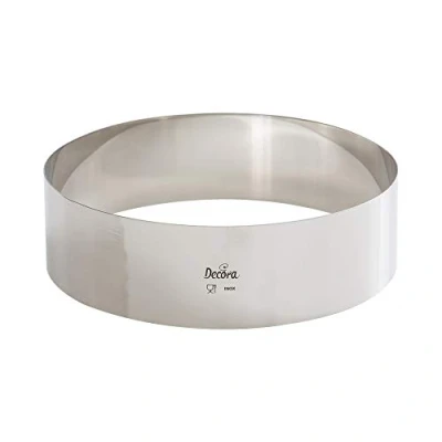 Immagine di Decora Ø 24 x H 6 cm 0063751 Cerchio Inox, in Acciaio Inossidabile, Argento