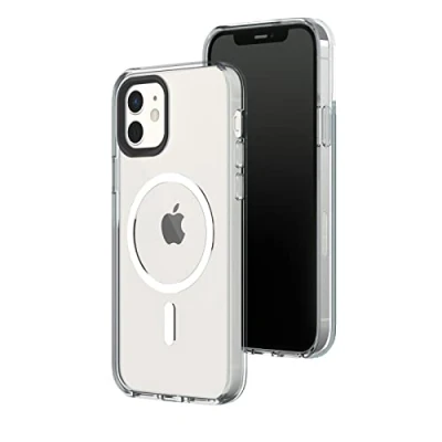 Immagine di RhinoShield Clear Case Compatible with Magsafe for [iPhone 12/12 Pro] Superior magnetic, Advanced Yellowing Resistance, Crystal Clear,Protective and Customizable Phone Black Camera Rim