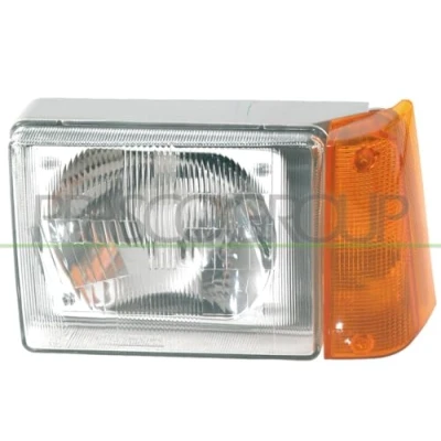 Immagine di PRASCO FT1214803 Fari Dx R2 (Bilux) giallo con lampeggiatore per veicolo circolazione FIAT: Panda I Hatchback