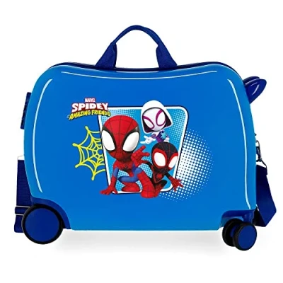 Immagine di Marvel Spidey Team Up Valigia per bambini blu 50 x 39 20 cm Rigida ABS Chiusura a combinazione laterale 34 L 1,8 kg 4 ruote equipaggiamento mano, blu,