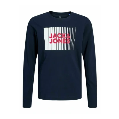 Immagine di JACK &amp; JONES JJECORP LOGO TEE PLAY LS O NECK NOOS JNR, T Shirt Uomo, Blu (Navy Blazer), 164