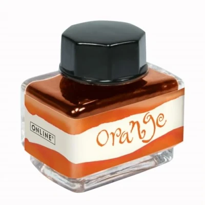 Immagine di ONLINE Flacone di inchiostro arancione da 15 ml, colorato per calligrafia, scrivere, convertitore, a base