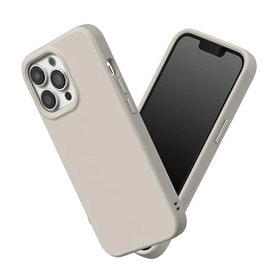 Immagine di RhinoShield Case Compatible with [iPhone 13 Pro Max] SolidSuit Shock Absorbent Slim Design Protective Cover Premium Matte Finish 3.5M / 11ft Drop Protection Shell Beige