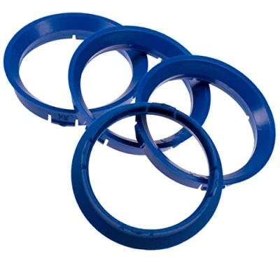 Immagine di 4 x anelli di centraggio 63,3 57,1 mm blu cerchi Made in Germany 63.3 57.1