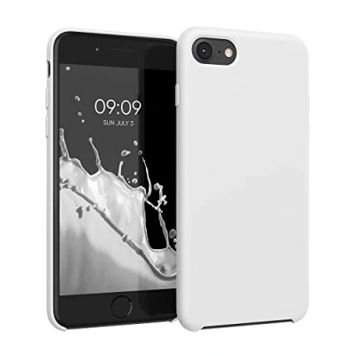 Immagine di kwmobile Cover per Apple iPhone SE (2022) / (2020) 8 7 Custodia Back Case Smartphone in Silicone TPU Protezione Gommata bianco