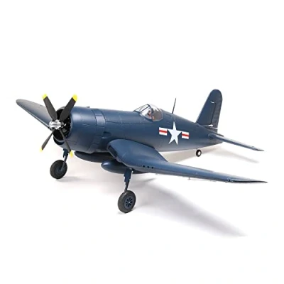 Immagine di E Flite F4U 4 Corsair 1.2m BNF Basic with AS3X And Safe Select RC Flugzeug, Multicolore, EFL18550