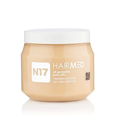 Immagine di HAIRMED, Maschera Capelli N17, per Capelli, Dona Morbidezza e Luminosità, con Olio di Argan, Macadamia Jojoba, 250 ml