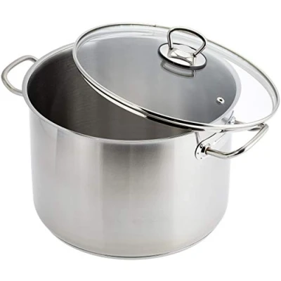 Immagine di GSW Stahlwaren GmbH Jumbo pentola, Argento/Trasparente, 26 x 18 cm, 10 Litri