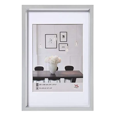 Immagine di walther design argento 15 x 20 cm con passe partout, cornice in plastica Steel Style ES520S