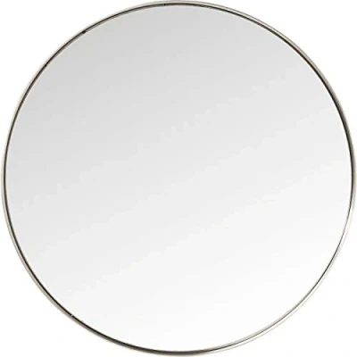 Immagine di Kare Design Specchio Da Parete, Argento, Ø100Cm/Superficie Ø98Cm, Per Bagno, Corridoio, Tutte Le Stanze, Delle Linie Semplici, Adatto A Tutti Gli Spazi