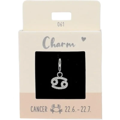 Immagine di Depesche 11785 061 Charms Express Yourself Ciondolo per collane e bracciali, Granchio, Placcato in Argento, Come Piccolo Regalo, Multicolore, Normal