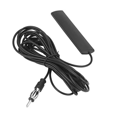 Immagine di Universale Antenna Radio FM per Auto Supporto parabrezza Cavo 5 m Amplificata interna Autoadesive Autoradio camion
