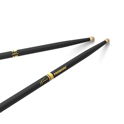 Immagine di ProMark Bacchette Batteria Anton Fig Drum Sticks ActiveGrip Diventa più aderente con il sudore delle mani Finitura Active Grip, Punta rotonda grande, Legno di hickory 1 Coppia