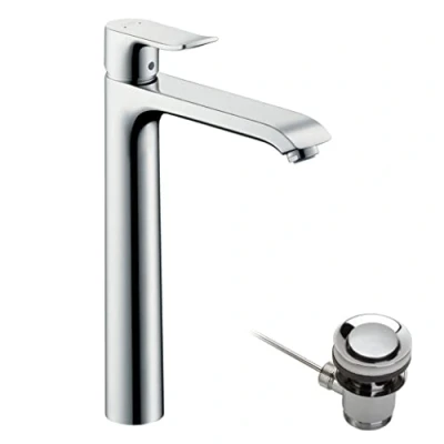 Immagine di hansgrohe Metris Miscelatore monocomando lavabo 260 da catino con tirante, Cromo, 31082000