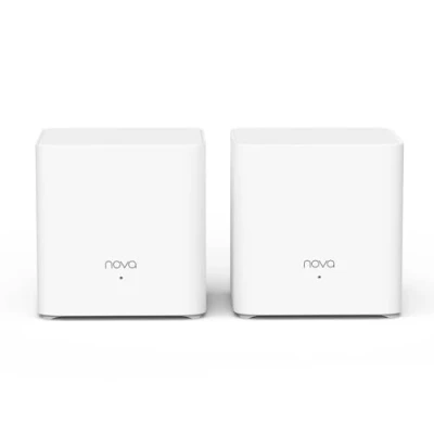 Immagine di Tenda MX3(2 Pack) WiFi 6 Mesh AX1500, Sistema per tutta la casa, MU MIMO, Copertura fino a 2,000ft², Porte Gigabit, Controllo Parental, Facile installazione,TWT, WPA3, APP, IPTV