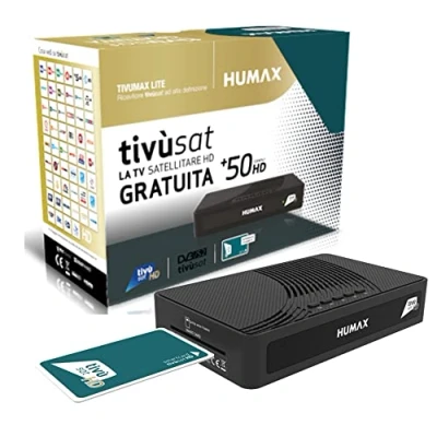 Immagine di Humax Ricevitore Satellitare HD con codifica S2 3600S2 + scheda Tivùsat