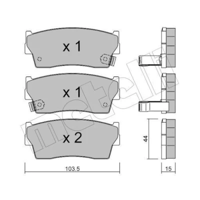 Immagine di METELLI 22 0116 0 Kit pastiglie freno con segnalatore acustico usura SUZUKI: Vitara I SUV, SUV Cabrio