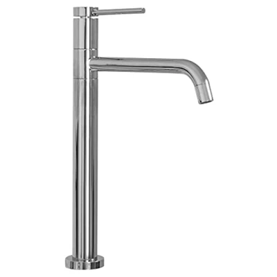 Immagine di Rea LUGANO SLIM CROMO Rubinetto LAVABO ALTO Miscelatore monocomando da bagno in ottone lavamani regolabile caldo e freddo (Cromo)