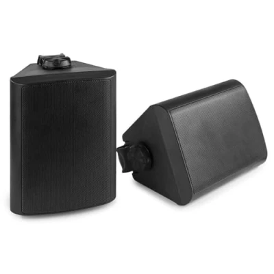 Immagine di Power Dynamics BGO50 Set di Diffusori Altoparlante a 2 Vie, Woofer da 5,25&quot;, Driver Tweeter 3/4&quot;, Potenza Picco: 120 Watt, Uso Interno/Esterno, Attacco Flangia, Montaggio Parete, Nero