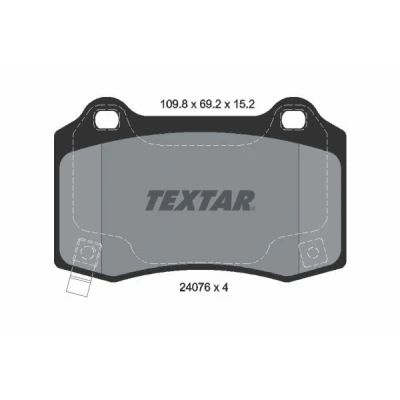 Immagine di TEXTAR 2407601 Kit pastiglie freno con segnalatore acustico usura CHRYSLER: 300C Touring, Sedan, JEEP: GRAND CHEROKEE 3, TESLA: Model S, X