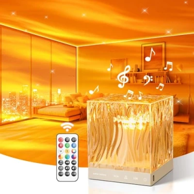 Immagine di proiettore Stelle Soffitto, 18 Color Lampada Aurora Boreale, 15 Rumore Bianco Bluetooth Luce Notturna Bambini con Telecomando, soffitto Rotante Graduale, Led è un Regalo Speciale