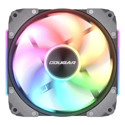 Immagine di Cougar APOLAR 120 ARGB Fan Daisy Chain Design con connettività senza attrezzi, cuscinetti idrodinamici HDB, controllo PWM, Q Stop, sistema di smorzamento silenzioso e flusso
