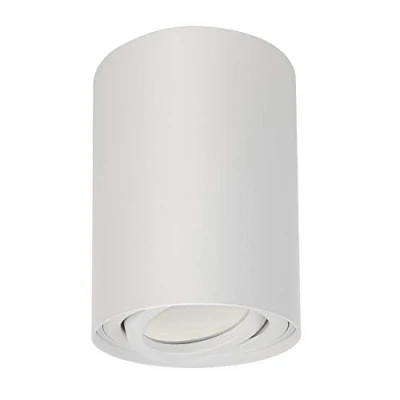Immagine di Maclean MCE 422W per Lampadine LED GU10 Max.40W Plafone Orientabile Faretto da Soffitto Diversi Colori e Forme IP20 Spot Moderno (Bianco, 1x Plafoniera Rotonda)