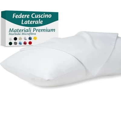 Immagine di Flowen Federe Cuscini Letto Matrimoniale e Singolo 40x145 Set da 2 Copricuscini in Microfibra Fodere Lavabili Resistenti 40 x 145 cm Tessuto 100% Poliestere Traspirante Anallergico Antiacaro