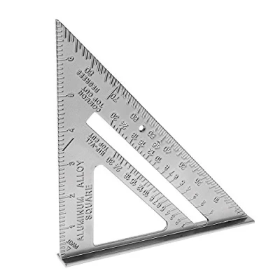 Immagine di OriGlam strumento per layout quadrato, di velocità, quadrato triangolare, facile lettura, triangolo righello triangolare goniometro