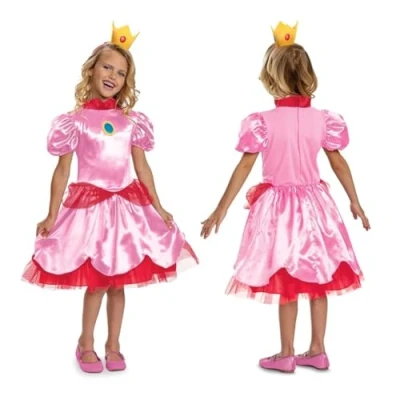Immagine di DISGUISE 158689M 15L 6 Costume da principessa Peach Intl, XS (3T 4T), 3 4