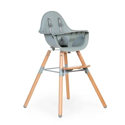Immagine di Childhome Seggiolino bambini/ragazzi, Evolutive, da 6 mesi, regolabile in altezza, imbracatura a 5 punti, numerosi accessori, per la sdraietta Evolu, legno di faggio, Evolu 2, menta, CHEVOCHMI