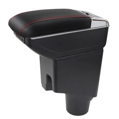 Immagine di Bracciolo portaoggetti per Yaris Hybrid 2015 2023 console con portabicchieri e portacenere