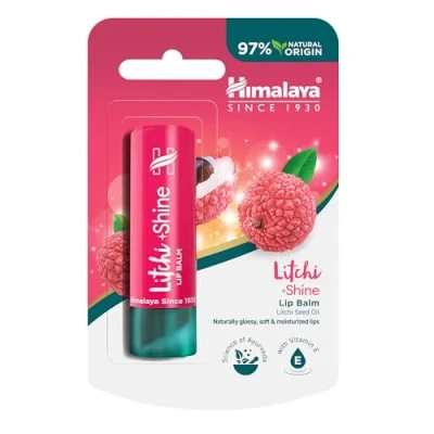 Immagine di Himalaya Litchi Shine Lip Balm per labbra lucide, morbide ed elastiche, ricco di vitamina e antiossidanti, 4,5g