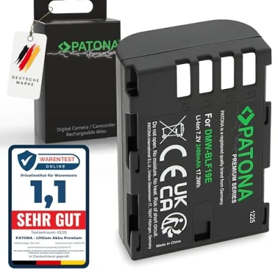 Immagine di PATONA Premium Batteria DMW BLF19E Ricambio per Panasonic BLF19 BLF19E, 2400mAh Compatibile con Lumix DC G9 GH5 DMC GH3 GH4 Alta prestazione, lunga durata