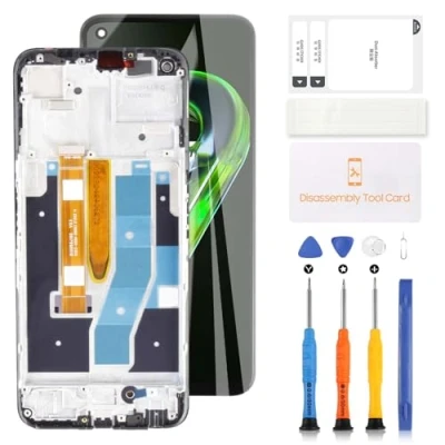 Immagine di LADYSON Schermo LCD per Realme 9 5G RMX3474 Display Touch Screen Digitizer Assembly Kit di Sostituzione con Strumento(Nero Cornice,Versione TFT Highlight)