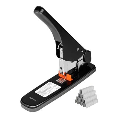 Immagine di Amazon Basics Pinzatrice per uso intensivo, semplice da usare, 210 pagine, Nero