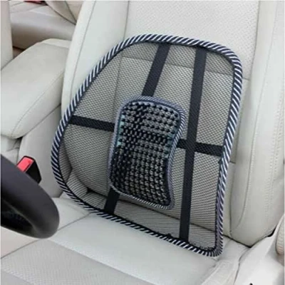 Immagine di Terryshop74 Supporto Lombare Cuscino Schienale Ergonomico per Sedia Ufficio Auto Divano Sedie, con Cinturino Elastico, Regolabili, Allevia e previene il Mal di Schiena, Nero