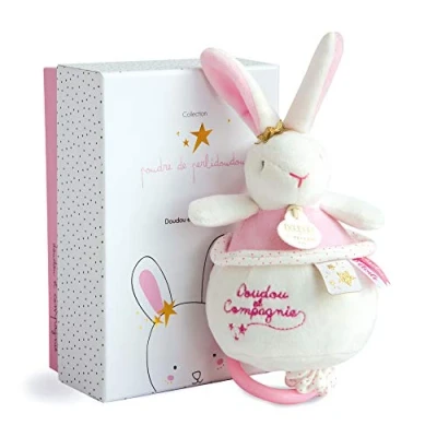 Immagine di Doudou et Compagnie DC3519 LAPIN ETOILE Carillon, colore: Rosa