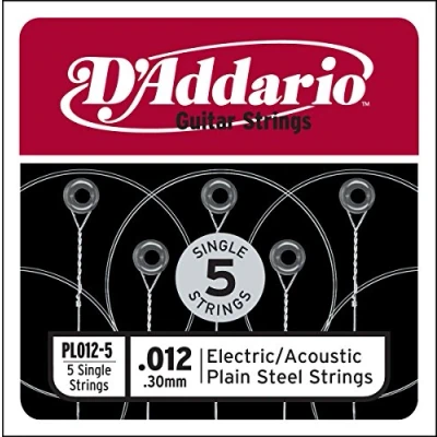 Immagine di D&#039;Addario Corda singola PL012 5 in acciaio per chitarra.012, set di corde