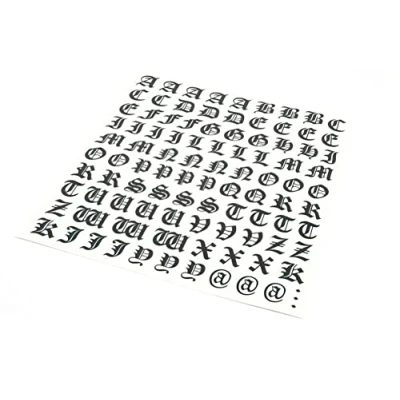 Immagine di Quattroerre 1209 Kit Lettere Adesive Gothic Nero